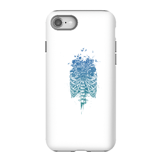 Balazs Solti Ribcage And Flowers Phone Case for iPhone and Android - iPhone 8 - Tough Case - Gloss