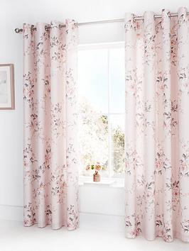 Catherine Lansfield Canterbury Glitter Eyelet Curtains