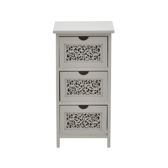 Nunley 3 Drawer Bedside Table