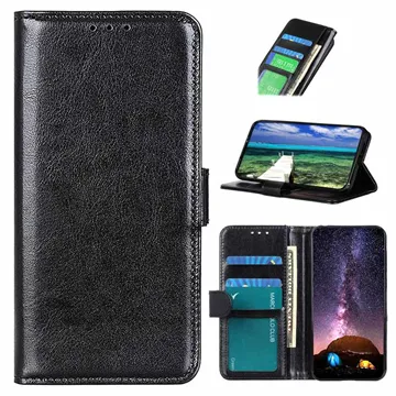 Nokia G60 Wallet Case with Magnetic Closure - Black