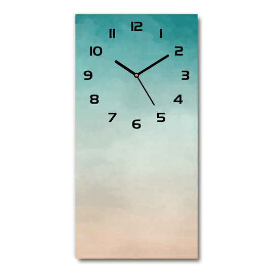 Glass Wall Clock - 30X60cm - Decoration Tempered Safe Glass - Glass Picture Image Wall Art - Modern Decoration Kitchen Bedroom Livingroom - Silent Me