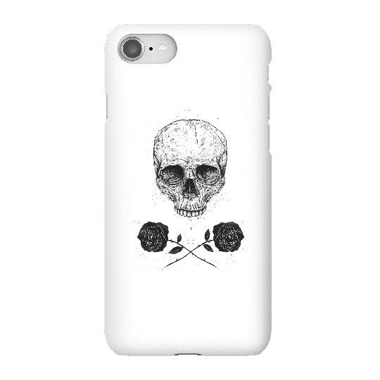 Balazs Solti Skull And Roses Phone Case for iPhone and Android - iPhone 8 - Snap Case - Matte