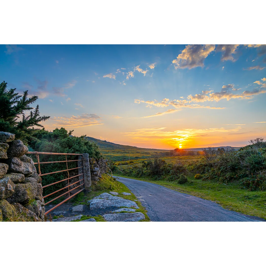 Sunset View Of Dartmoor National Park