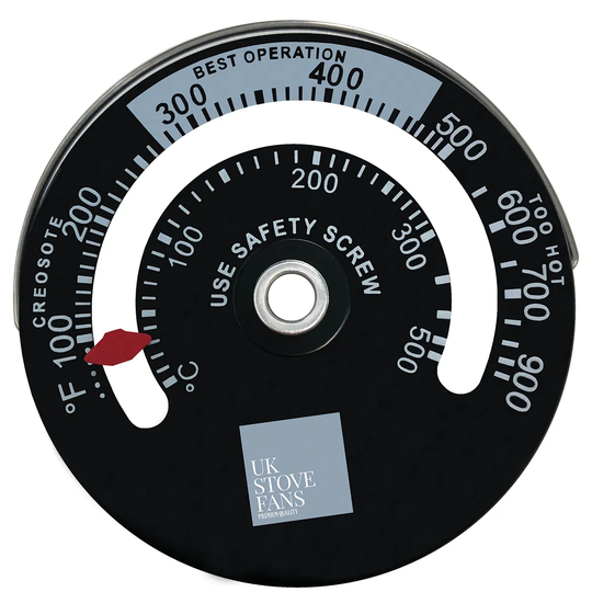 UK Stove Fans 65mm Magnetic Flue Pipe Stove Temperature Gauge