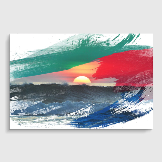 'Costa Rica Sunset Seascape' Graphic Art Print Poster