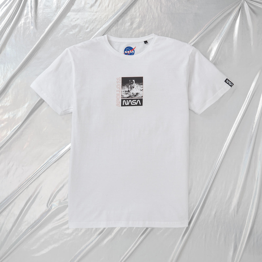 NASA Apollo 11 Moonwalk Unisex T-Shirt - White - S