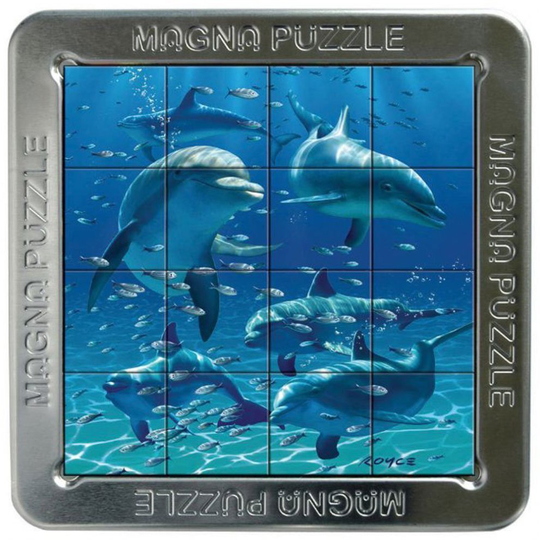 3d Magna Dolphins Magnetic Jigsaw Puzzle (16 Pieces)