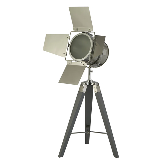 Grey And Chorme Spotlight Table Lamp
