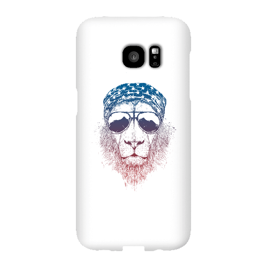 Balazs Solti Bandana Lion Phone Case for iPhone and Android - Samsung S7 Edge - Snap Case - Gloss