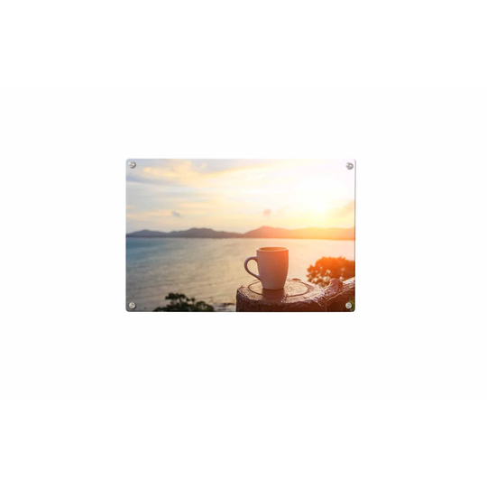 Coffee Sunrise Magnetic Wall Mounted Photo Memo Board