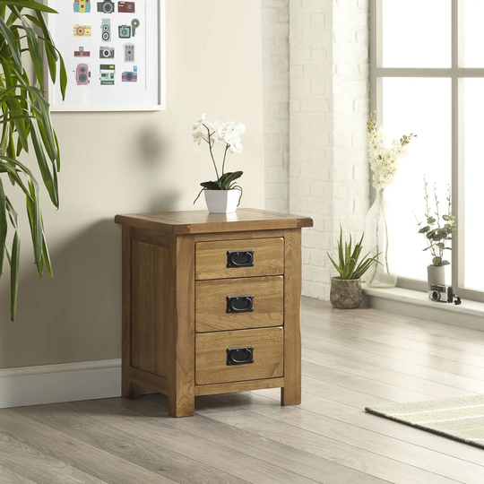 Hammons 3 Drawer Bedside Table