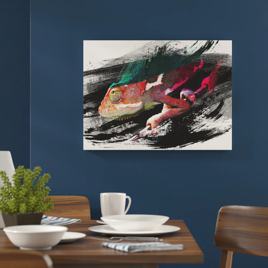 'Chameleon Lizard' Graphic Art Print Poster