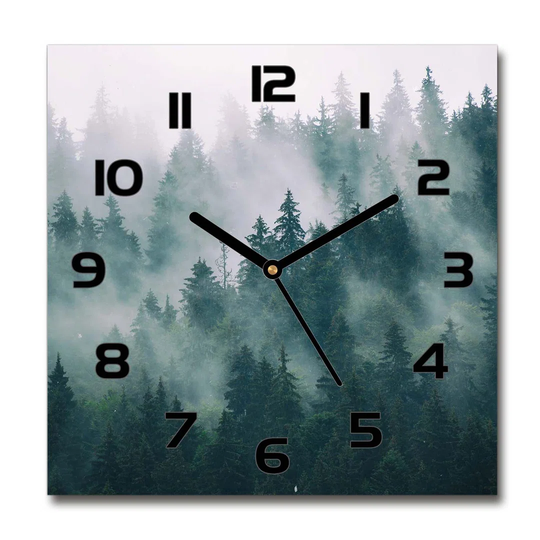 Imkemina Fog over the Forest Silent Wall Clock
