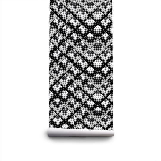 Walllpaper Roll 416X254cm Kitchen Livingroom Bedroom Mural Decoration Wallpaper Material With Print - Hypnotizing Geometric Squares