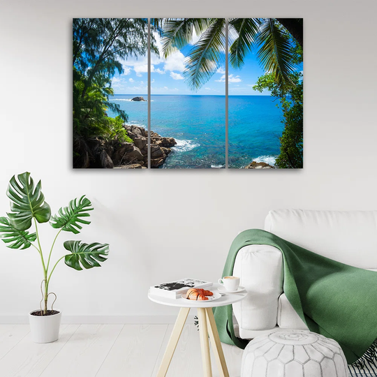 Canvas Print Tropical Beach Palm Island
