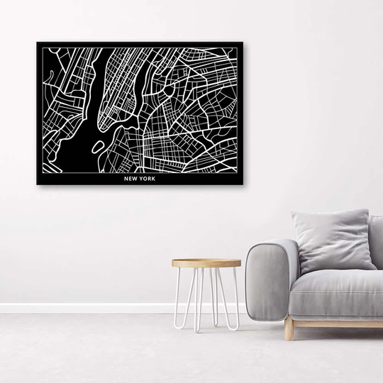 Canvas Print New York City Map