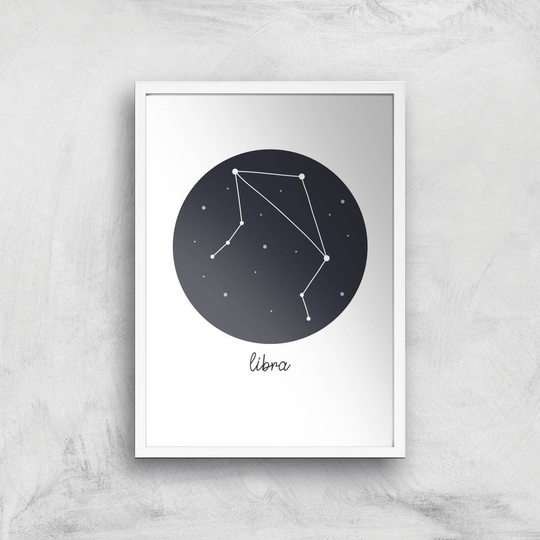 Libra Art Print - A3 - White Frame