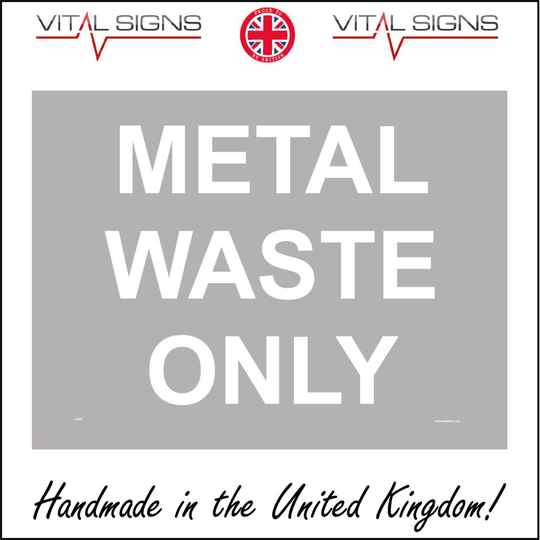 (600 x 400mm - 24 x 16, Magnetic - Vehicle Grade) CS349 Metal Waste Only Sign Forge Factory Garage Workshop Site Unit Place 600mm x 450mm Magnetic - V