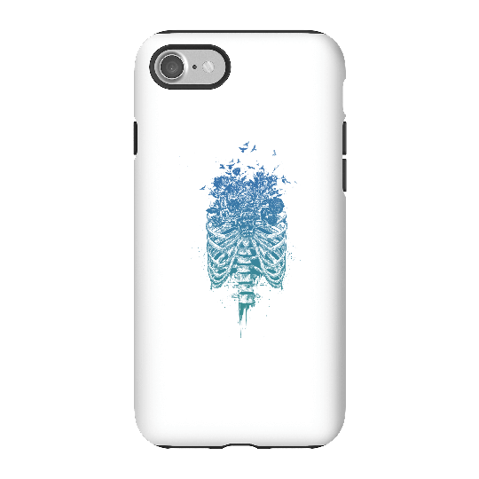 Balazs Solti Ribcage And Flowers Phone Case for iPhone and Android - iPhone 7 - Tough Case - Matte