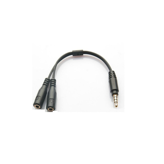 3.5mm 1Male to 2 Female Y Splitter Cable for L/R Audio Microphone MIC PC Headset
