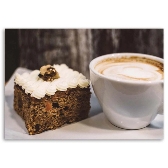 Canvas Print Coffee Cappuccino Cake