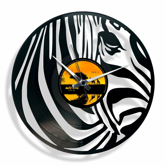 Zebra Vinyl 30cm Silent Wall Clock
