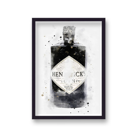 Gin Graphic Splash Hendricks Inspired by Vouvart - Picture Frame Graphic Art