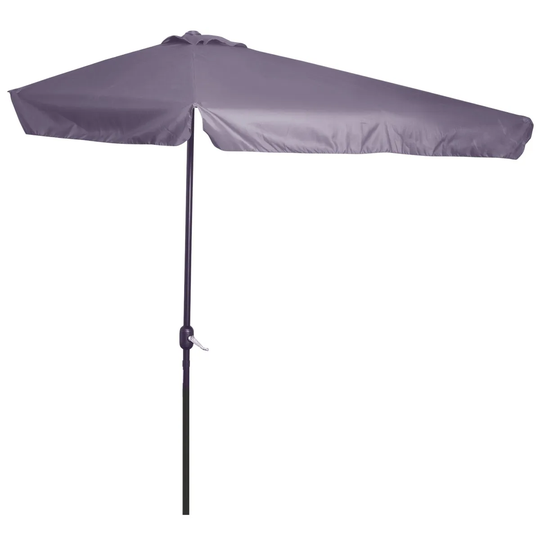 Outsunny 2.3m Round Half Parasol (No Base Included) - Grey