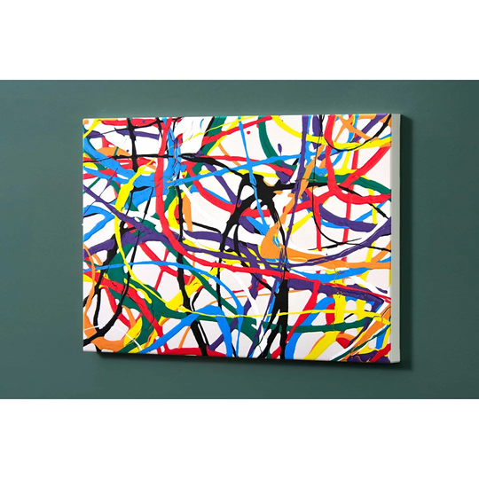 Colours Strokes Magnetic Wall Mounted Photo Memo Board