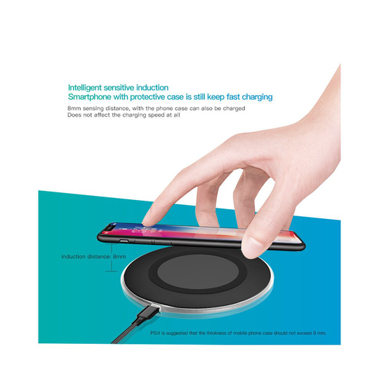 10W Fast Wireless Charger Charging Pad Apple iPhone XS Max XR X 11 Plus Samsung