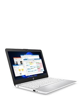 Hp Stream 11-Ak0027Na 11-Inch Laptop - Intel Celeron N4120, 4Gb Ram, 64Gb Ssd, Microsoft 365 Personal (12 Months) Included, With Optional Norton 360 - White - Laptop Only