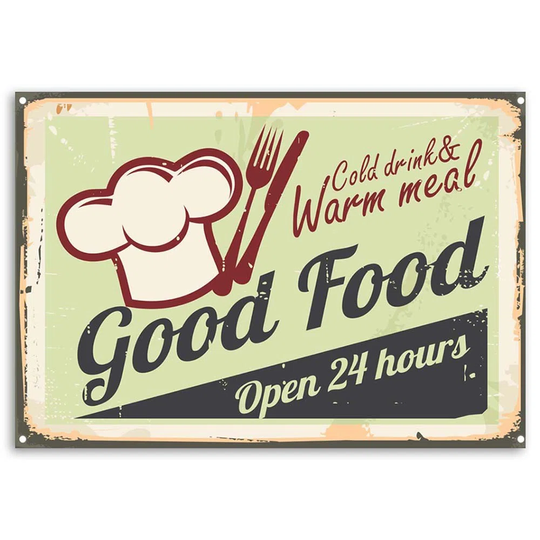 Canvas Print Retro Sign