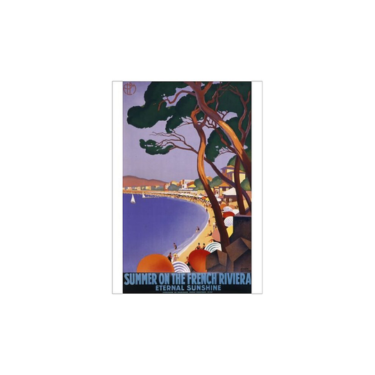 (A3 (42x30cm) Poster) Summer on the French Riviera (Poster Print)