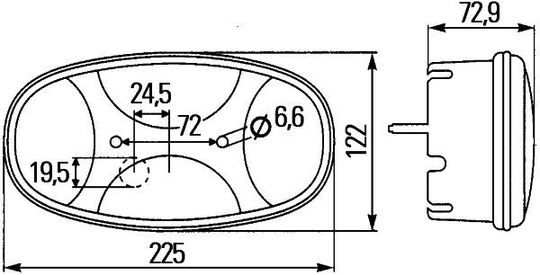 Combination Tail Light 2VP 343 640-051 Hella 2VP 343 640051