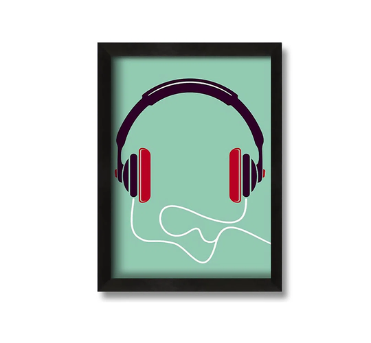 Retro Headset Framed Print