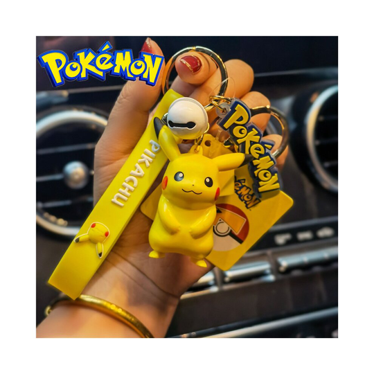(Pikachu) Pokemon Pikachu Keychain Key Ring mini figures Psyduck Charmander Bulbasaur