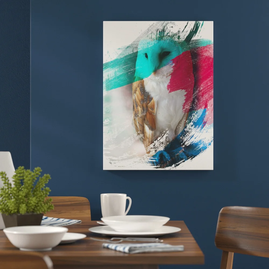 'Barn Owl' Graphic Art Print Poster