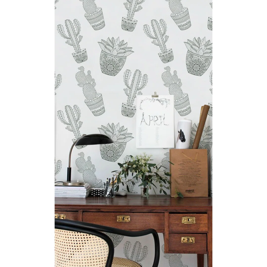 Shipley Mexican Cactus 2.5m x 2.5m Matte Wallpaper Roll