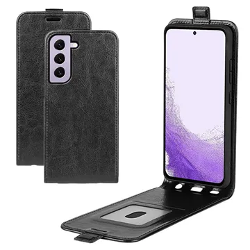 Samsung Galaxy S23 5G Vertical Flip Case with Card Slot - Black