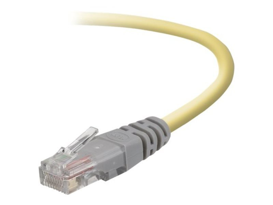 Belkin Cat5e Moulded UTP Crossover Cable (Yellow Cable with Grey Boot) 5m