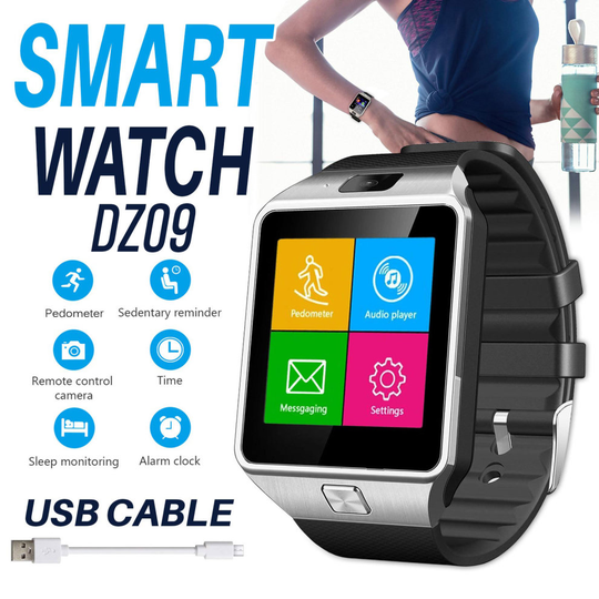 Bluetooth DZ09 Smart Watch With Android & iOS with Camera + SIM Slot