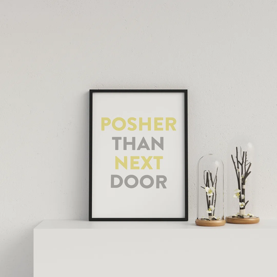 Typography Posher Than Next Door V1 Y&G