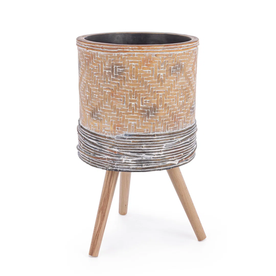 DAKAR MAGNESIA TRIPOD VASE H39