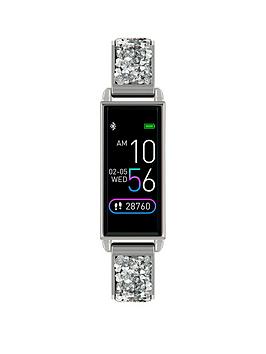 Reflex Active Series 2 Smart Watch With Colour Touch Screen And Silver Crystal Rock Half Bangle Bracelet