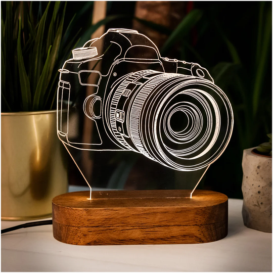 DSLR Camera 24cm Table Lamp