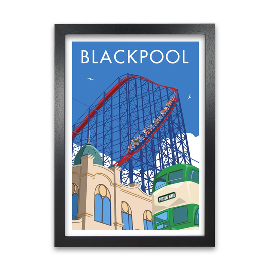 Blackpool Pleasure Beach by Stephen Millership - Graphic Art Print on Paper