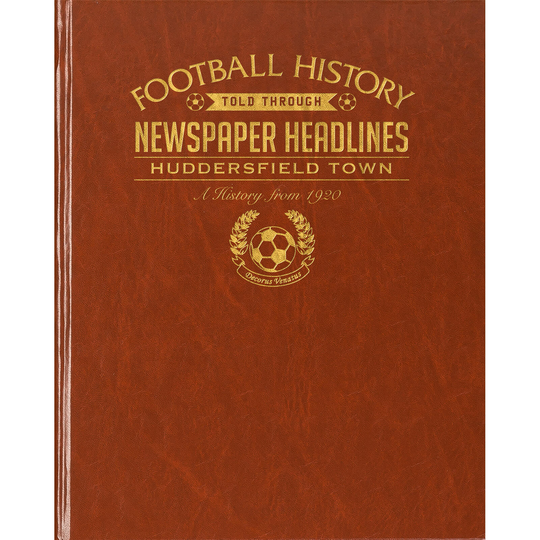 Huddersfield Football Newspaper Book - Brown Leatherette