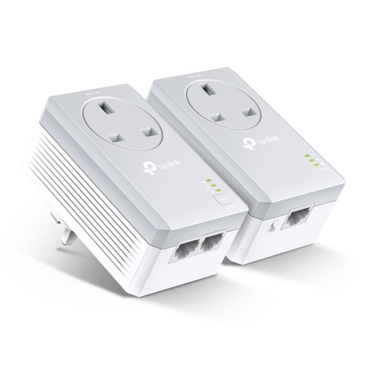 TP-Link TL-PA4022P KIT AV600 2-port Passthrough Powerline Starter Kit