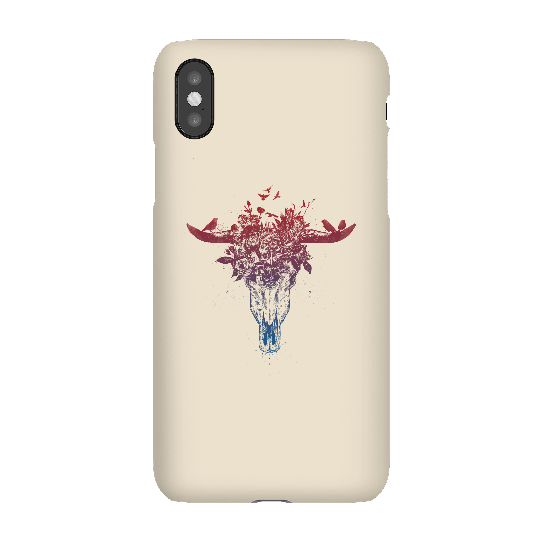 Balazs Solti Skulls And Flowers Phone Case for iPhone and Android - iPhone X - Snap Case - Gloss