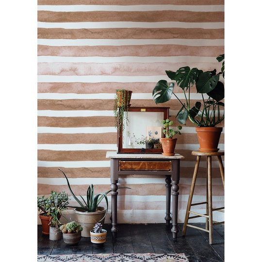 Lamoree Brown Stripe Wallpaper